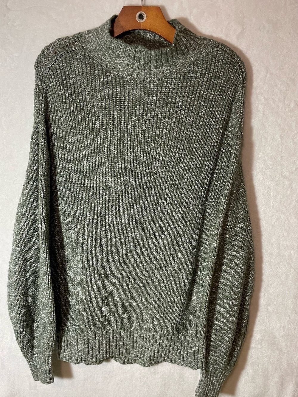 aerie Olive Green Cowlneck Sweater